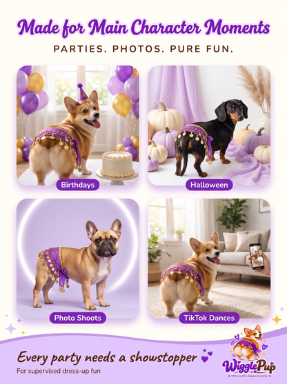 Dog costume for birthdays, Halloween, photo shoots and TikTok